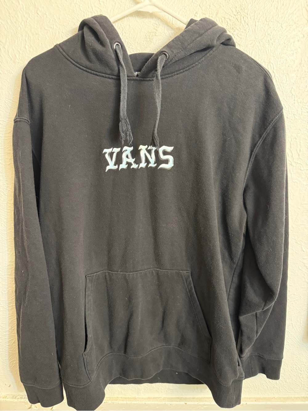 Vans Men's Black Hoodie with Logo